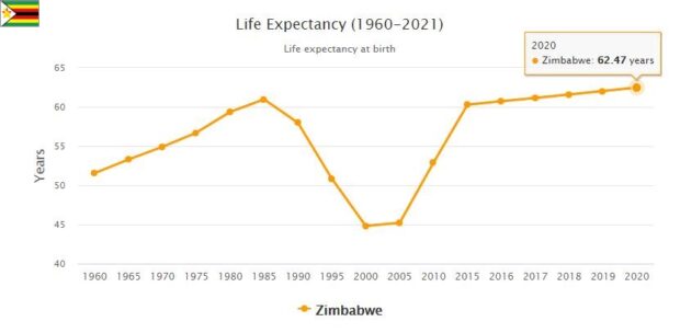Zimbabwe Life Expectancy 2021